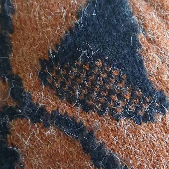 Vintage brown floral knit sweater cardigan small - Picture 8 of 12